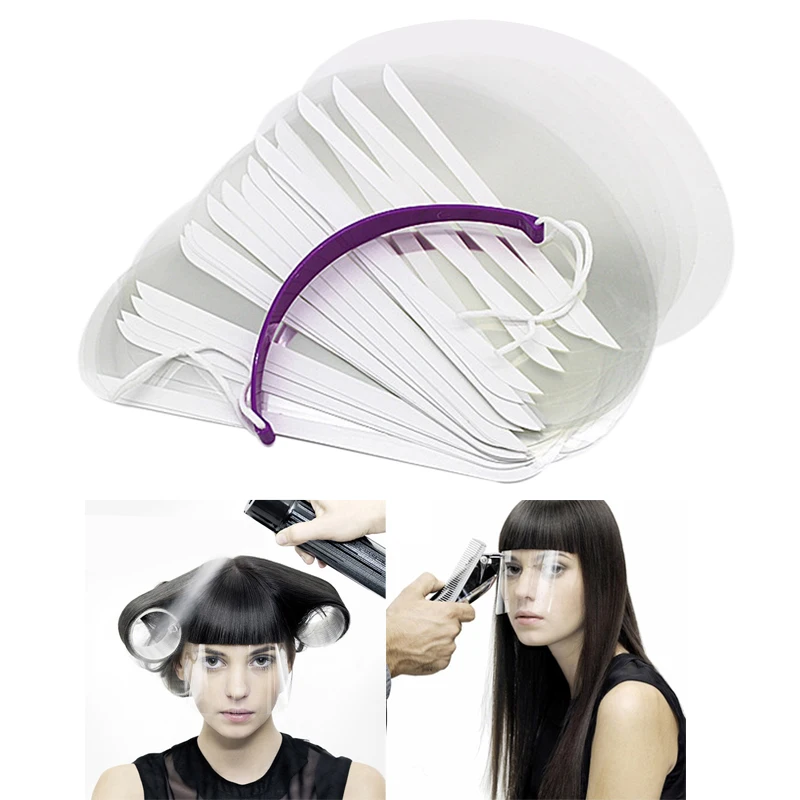 50 pcs/pack Transparent Hairdressing Haircut Face Mask Eyeprotector Hair Cover Cutting Dyeing Protector Styling | Красота и здоровье
