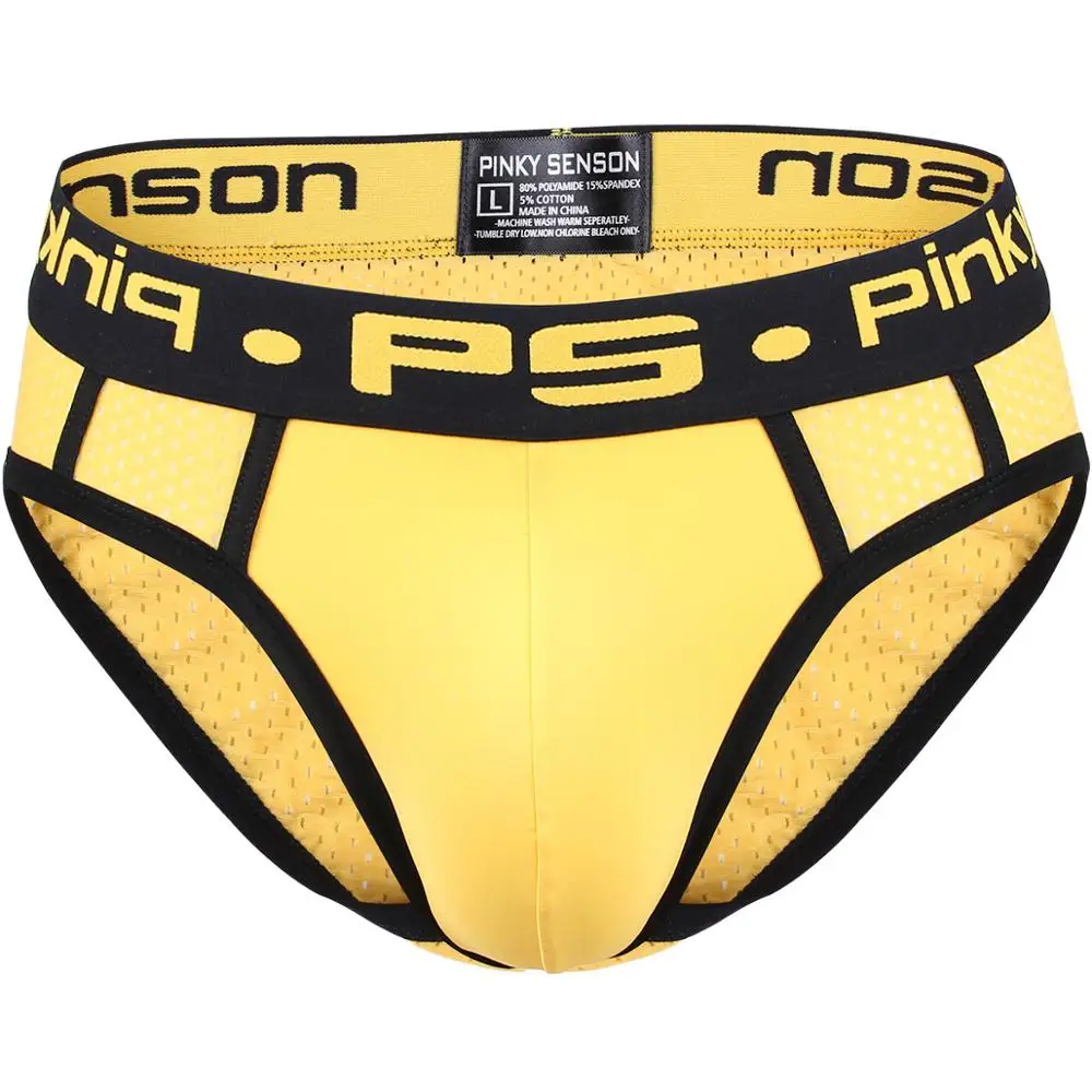PINKY SENSON Brand Men Underwear/Briefs Elasticity Sexy Hollow Mesh Men Bikini Sissy Gay Sleepwear Quick Drying Breathable 6