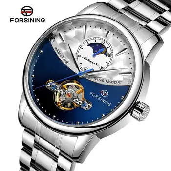 

Forsining Latest Luxury Tourbillion Automatic Relojes De Hombre Mens Watches Moonphase Saat Waterproof Business Wrist Watch