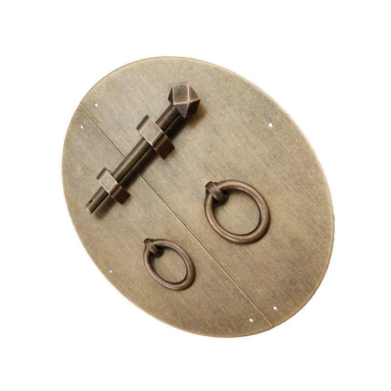 

1pc Drop Handle Door Knob Furniture Cabinet Wardrobe Holder Anti-theft Antique Style Decorative 10x10cm Hardware