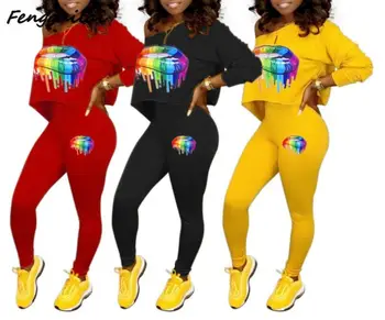 

FENGGUILAI 2019 Autumn Spring Tracksuit Long Sleeve Thicken Sweatshirts 2 Piece Set Casual Sport Suit Women Tracksuit Set