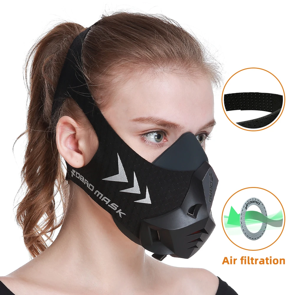 

FDBRO Air Filter Cotton Can Dust Proof Cycling Sports Mask High Altitude Protective Breathing Trainer Training Running Mask Pro
