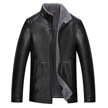 Мужские кожаные куртки, куртки и пальто, высокое качество, Зимняя Теплая мужская кожаная куртка, мотоциклетная ветрозащитная куртка из искусственной кожи, XL-7XL
