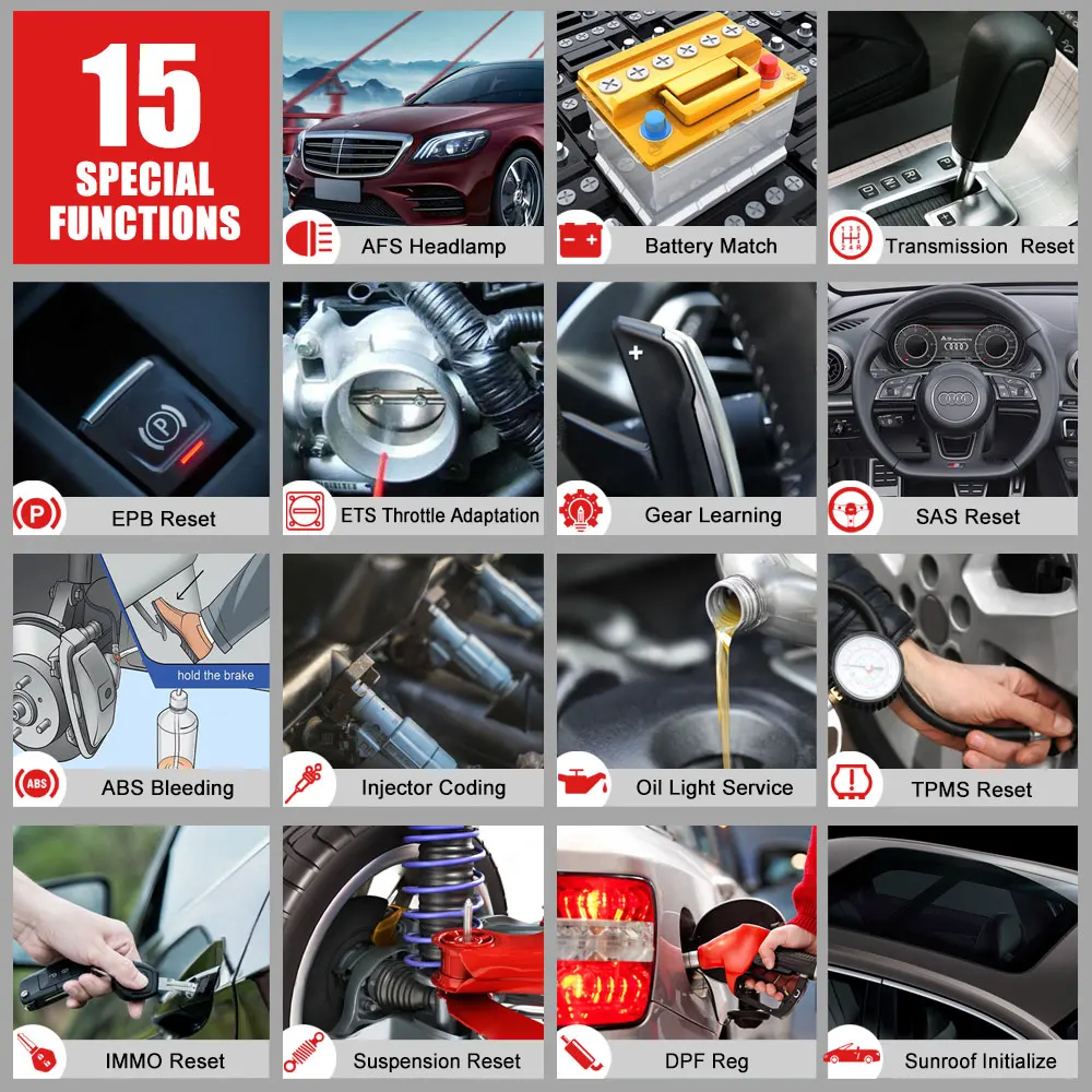 Ancel FX9000 OBD2 Авто диагностический сканер профессиональная полная Системы