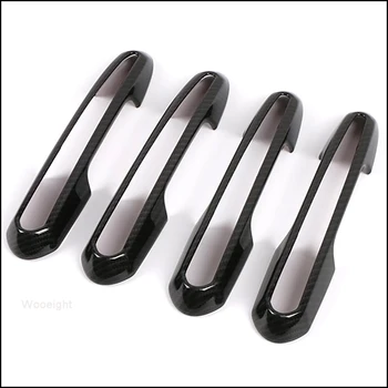 

Wooeight 4Pcs ABS Carbon Fiber Exterior Door Handle Cover Trim Decoration Sticker Frame Fit For Toyota RAV4 2019 2020 LHD