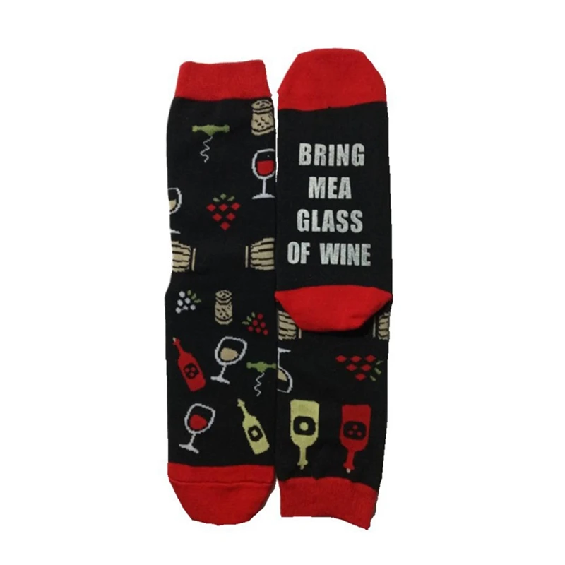 Повседневные носки с буквенным принтом; мягкие эластичные дышащие носки из хлопка и спандекса; чулочно-носочные изделия; подарок; аксессуары