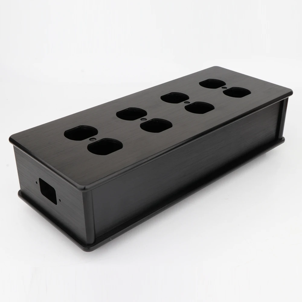 US AC Power Supply Distributor Aluminum Shell 8 Outlet BOX HIFI Chassis bar Strip Bar 6 |