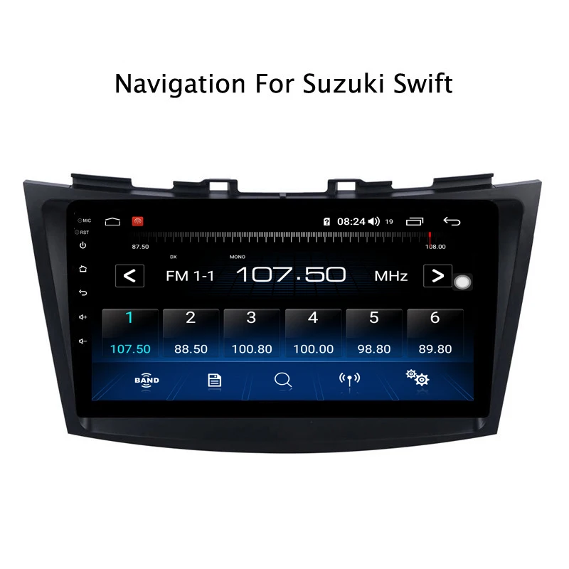 Ectwodvd 9 дюймов Andriod 8,1 автомобильный DVD gps для Suzuki Swift 2010- 4G ram 64G rom CarPlay DSP 4G LTE с wifi