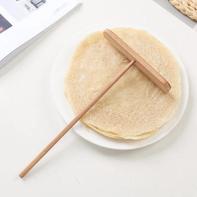 T Shape Wooden Crepe Maker Wooden Pancake Batter Stick Restaurant Non-Stick  Spreading Pie Pancake Tool Kitchen Accessories - AliExpress