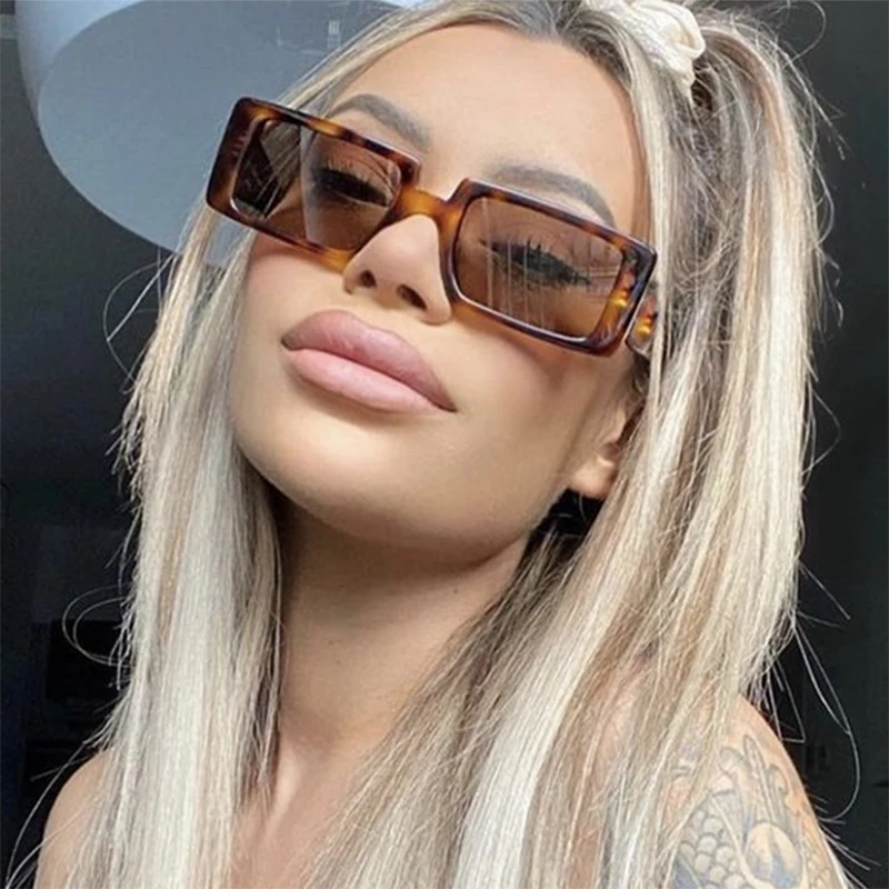 Модные Винтажные Квадратные Солнцезащитные очки для женщин и мужчин 2021