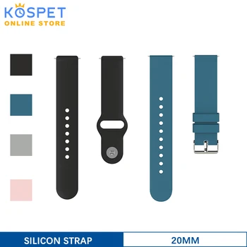 

20mm smartwatch strap Colorful Silicone Replacement Wrist Band Sport Bracelet For KOSPET KW37 PRO Smartwatch TICWRIS GTS