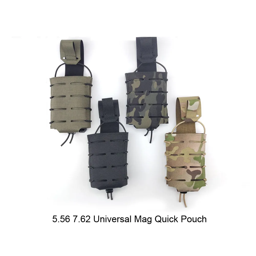 

New Outdoor Tactical Vest Universal Molle 5.56 7.62 Quick Mag Pouch Tool Bag
