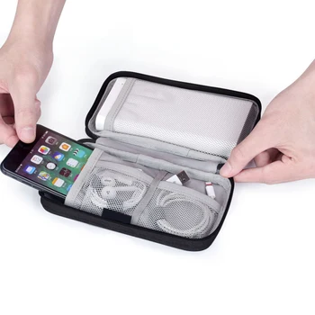 

Zipper PortableTravel Power Bank Storage Bag Digital Line U Disk CardOrganizer Headset Mobile Phone Collection Box Accessories