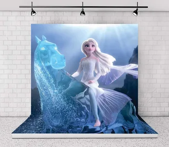 

5x7FT 6 Style Frozen Queen Elsa Anna Princess Fairy Mountain Custom Photo Backdrop Studio Backgrounds Vinyl Photo Background