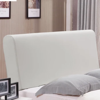 

2pcs Dustproof Stretchable Bedroom Bed Headboard Cover Protector Beige/Grey