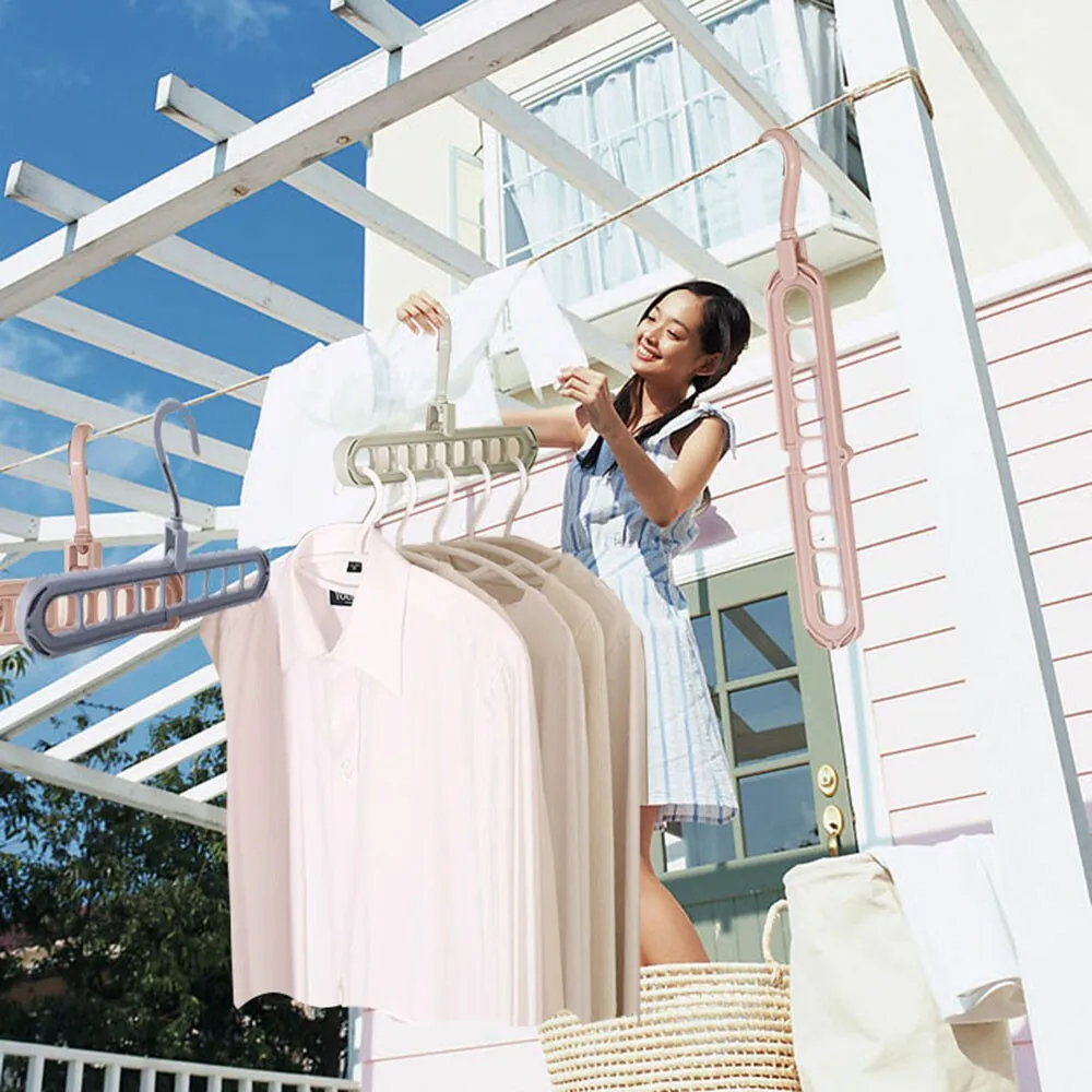 Multifunction Clothes Drying Rack Storage Hanger for Wardrobe Outdoor Balcony