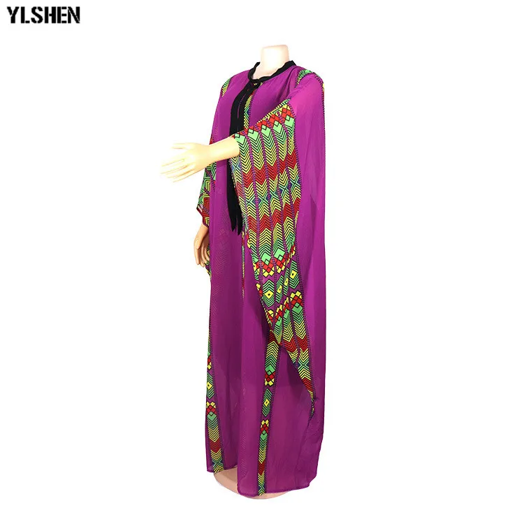 African Dresses For Women Clothes Dashiki Pearl Chiffon Africa Clothing 2019 High Quality Boubou Robe Africaine Party Long Dress 11