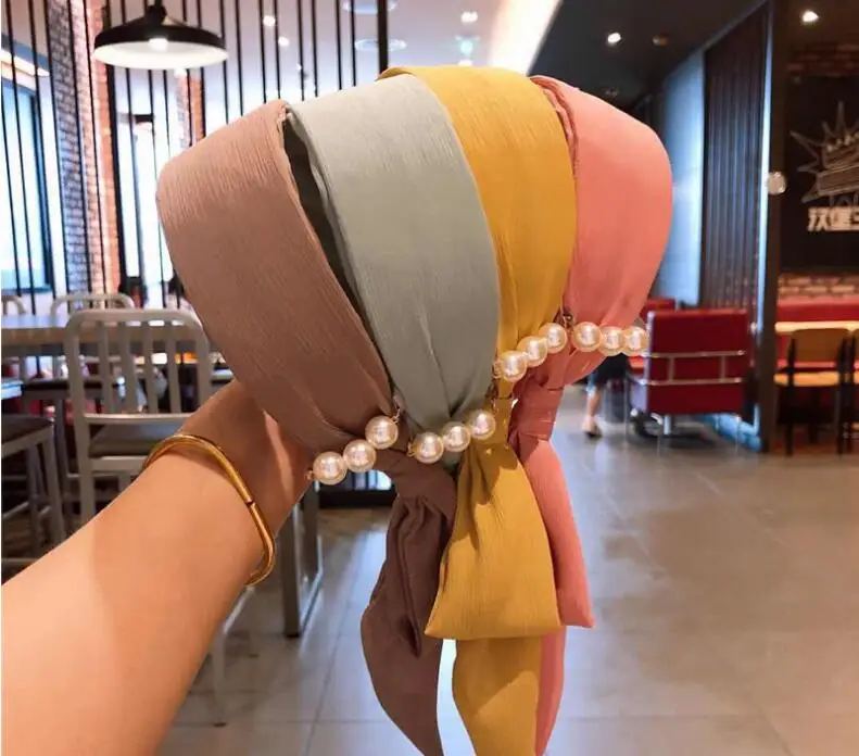 

Elegant exquisite pearl ribbon hair accessories ribbon hairband women hair accessories