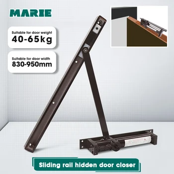 

Marie Hidden Hydraulic Door Closer Automatic Slide Back Sliding Door Controller Spring Door Closer Concealed Installation40-65kg