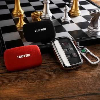 

New 5 Button Smart Car key case For Land Rover Jaguar XE XJ XJL XF C-X16 V12 Guitar F X Typ X-TY Suede Leather Remote Auto Part