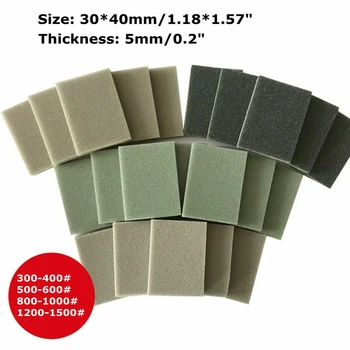 

Universal 10pcs Foam Sanding Block Wet Dry Bodywork Fine Coarse Grit Sandpaper Sponge Pads Replacement Accessories
