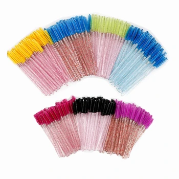 

HOT Disposable Eyebrow Eyelash Brushes Comb Eyelash Spoolies Lash Wands Makeup Brushes Mascara Wands for Eyelash Extensions