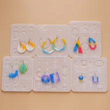 DIY Silicone Resin Mold  Earring Charms Pendants Mold for UV Resin Mold Epoxy Resin Mold Supplies DIY Jewelry Components DIY