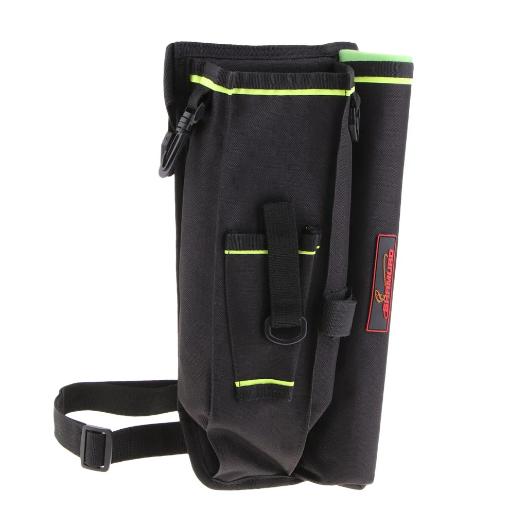 Fishing Pole Tackles Bag Shoulder Leg Pack Lures Rod Tackle Pouch with Case Box Fishing Waist Carry Bag 