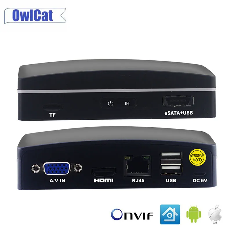 AHD 1080N 4CH CCTV DVR мини Гибридный 5 в 1 для Kit RJ45 HDMI системы безопасности P2P H.264 IP CVI TVI