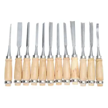 

12pcs Professional Manual Wood Carving Hand Chisel Tool Set Woodworking Carpenter Carving Chisel Knife DIY Hand Tools