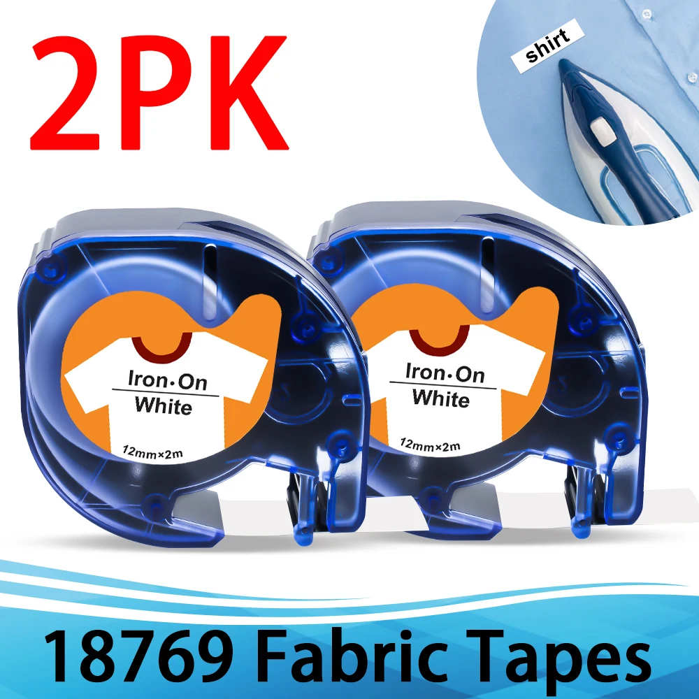 Labelwell Peças 18769 18773 18777 Ferro na Etiqueta da Roupa para Dymo Letratag 12 mm lt Fita 18769 Fitas de Tecido para Lt100h Qx50 2000 - Imagem 6