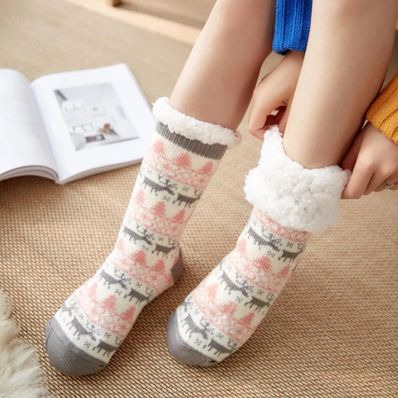 Leyes y regulaciones todo lo mejor corazón perdido Calcetines gruesos de algodón para mujer, medias antideslizantes cálidas para  dormir, bonito regalo de Navidad, Kawaii, para el hogar y la habitación,  Invierno|Calcetines| - AliExpress