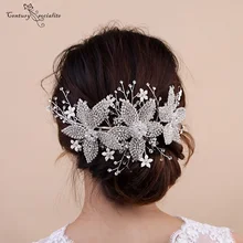 Роскошное прозрачное Кристальное свадебная тиара ручной работы свадебные украшения для волос аксессуары на голову головной убор Для женщин Корона для конкурса