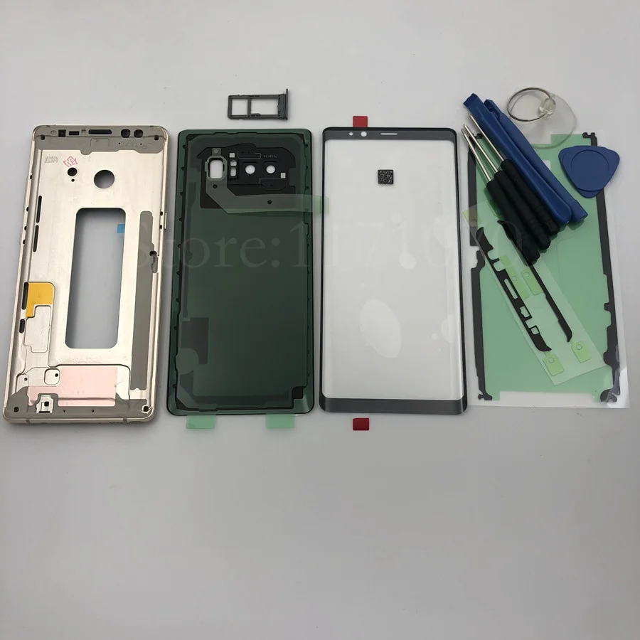 Оригинальные новые запасные части для samsung Galaxy note 8 N950 N950F корпус набор автомобильный чехол Чехол аксессуары+ передняя стеклянная линза+ Инструменты