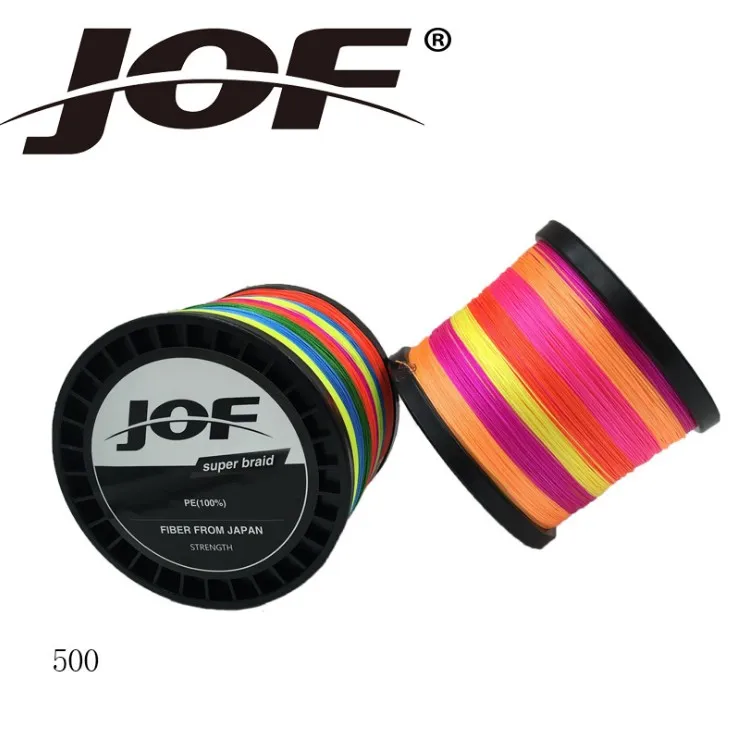 new JOF 8 STRANDS 500M Super Strong PLYS Japan Multifilament PE Braided Fishing Line multicolor 0.4#-20# 12-200 LBs | Спорт и