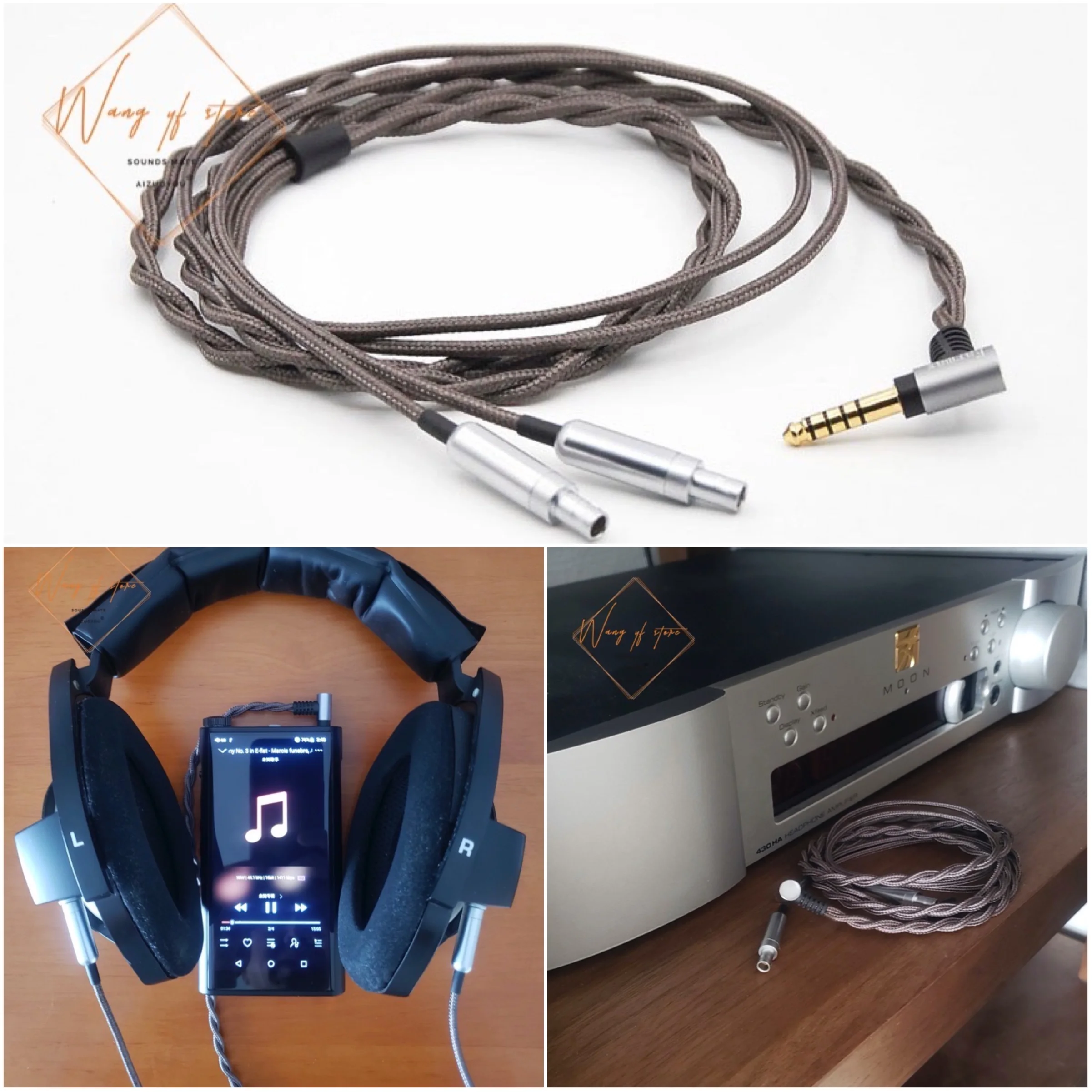 4 мм вилки сбалансированный OCC аудио кабель для Sennheiser HD800 HD800S HD820 ENIGMAcoustics Dharma D1000