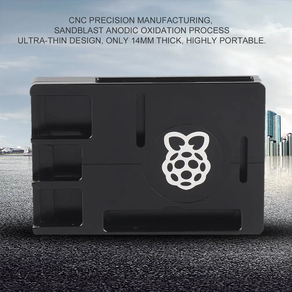 

Ultra-thin Aluminum Alloy CNC Case for Raspberry Pi 3 Mode B3 Metal Portable Box New Version for 3B