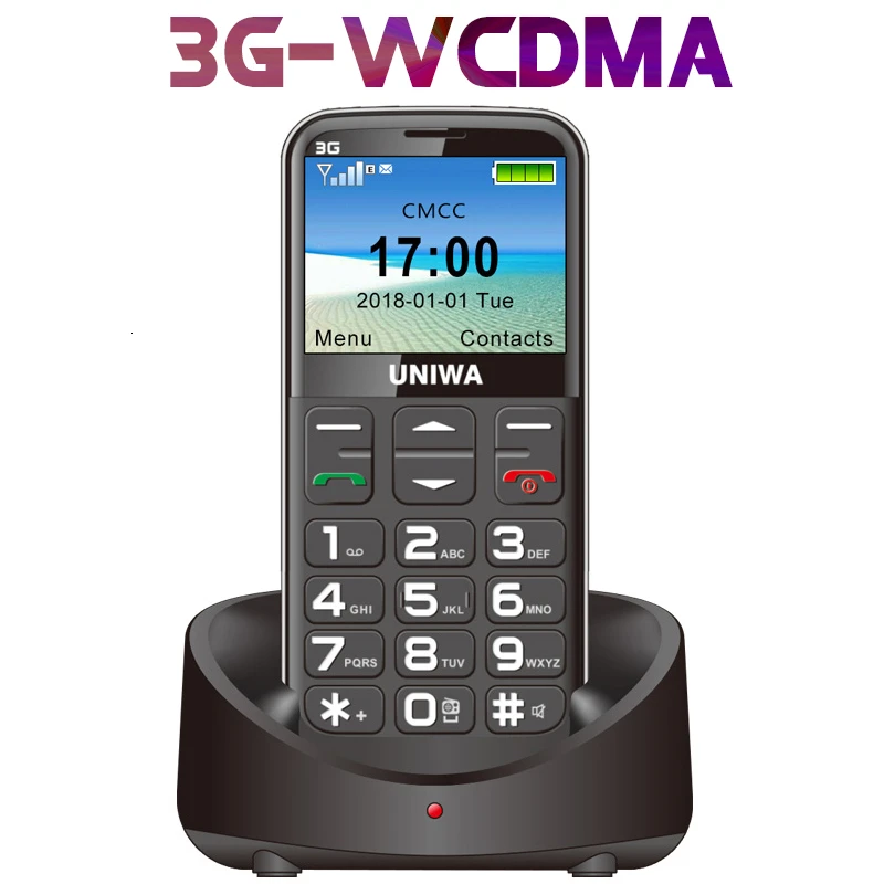 

3G WCDMA Russian keyboard mobile phone 2.31 inch gsm 1400mAh push-button SOS FM cheap unlocked Single sim old man cellphone