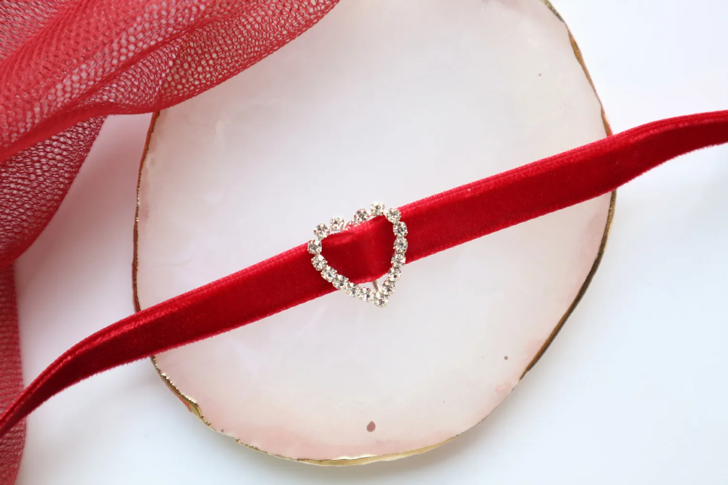 Япония и Корея красный кристалл кулон воротник короткая цепочка на ключицы ожерелье для женщин Ретро ювелирные изделия оптом