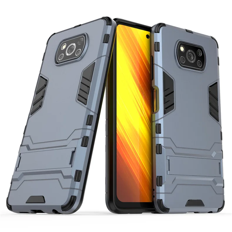 Жесткий чехол для Xiaomi POCO X3 NFC бронированный ударопрочный резиновый бампер NFC|case
