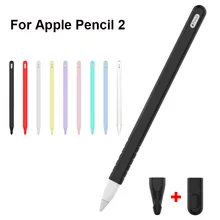 Étui couleur bonbon pour Apple iPad, crayon 2e génération, housse de protection souple en silicone, stylet tactile avec mancherons