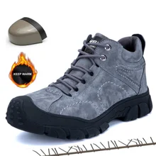 Рабочая защитная обувь со стальным носком; мужские тактические ботинки для выживания в пустыне; теплые водонепроницаемые зимние ботинки; треккинговые кроссовки; роскошный дизайн