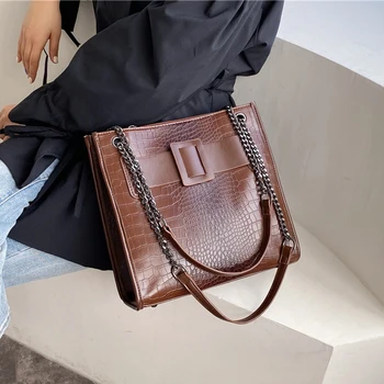 

Stone Pattern PU Leather Crossbody Bags For Women 2019 Chain Shoulder Messenger Bag Female High Capacity Handbags and Purses