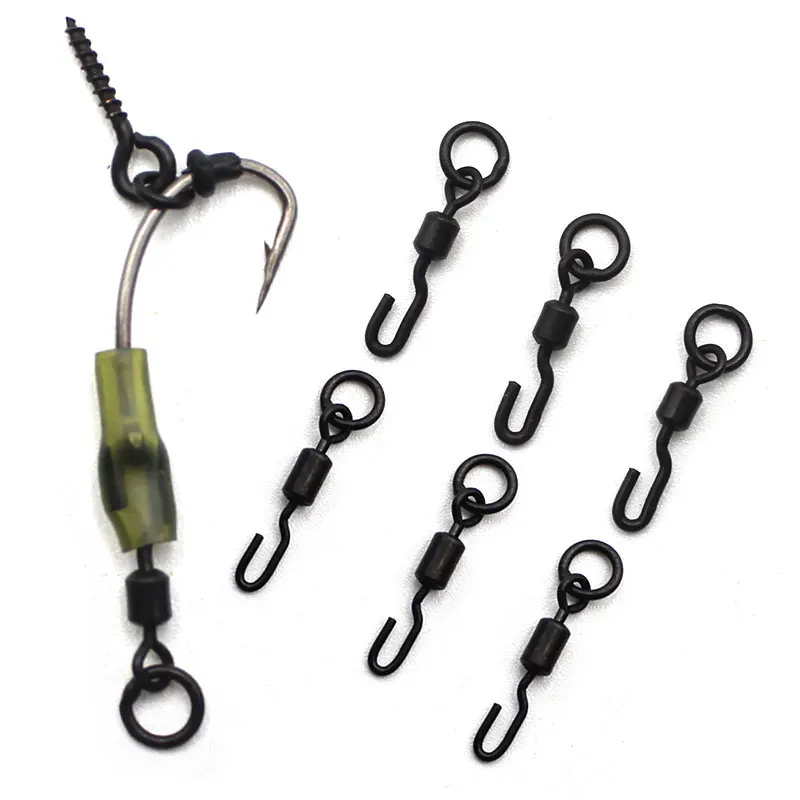 20pcs Quick Change Swivels For Carp Fishing Swivel Hook Connector