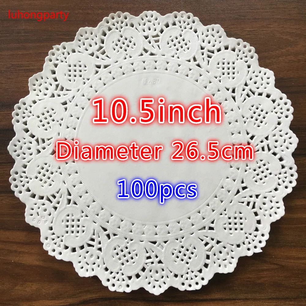 Napperon Papier Dentelle 50 Napperons Ronds Dentelés Floral Doré 3