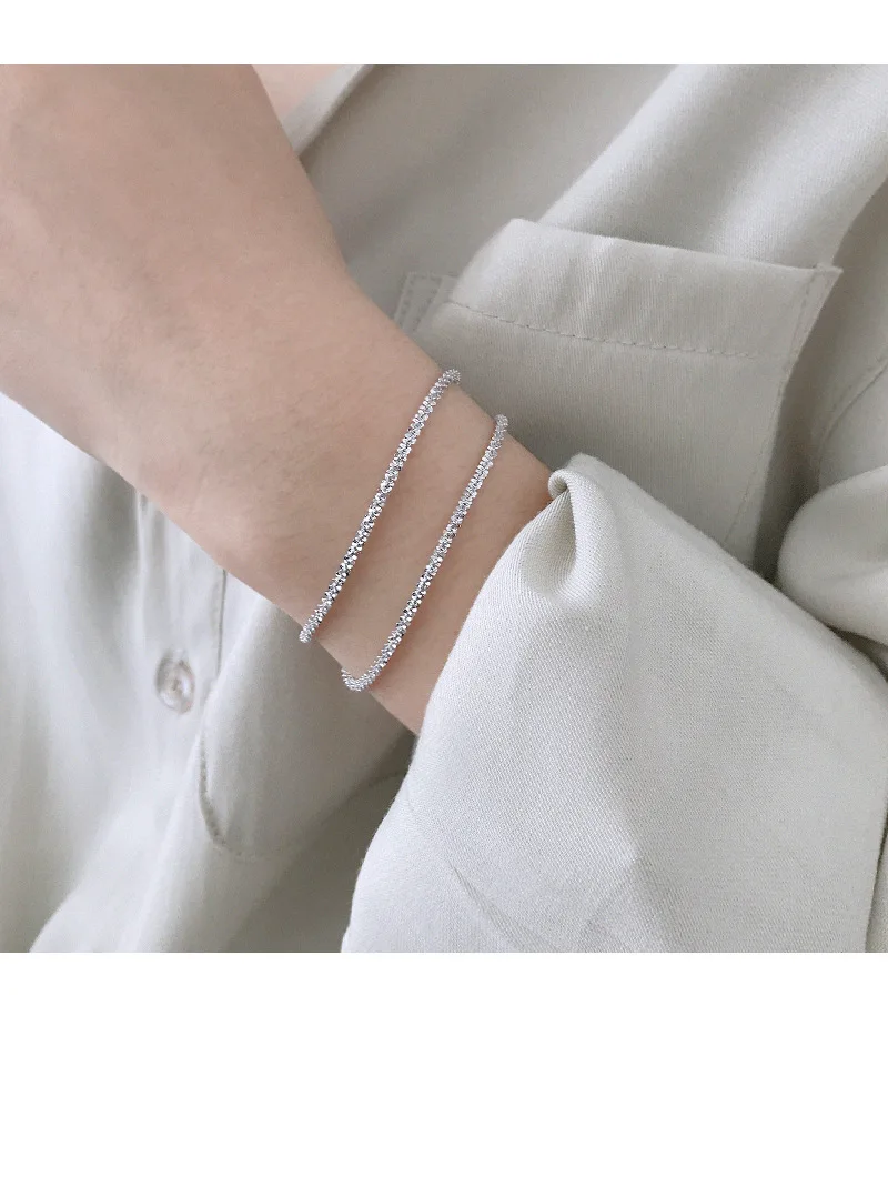 SHANICE Genuine 925 Sterling Silver Chain Punk Temperament small star cauliflower Bracelets for Women Fashion Simple Wrist