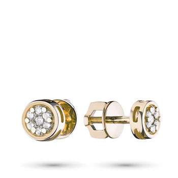 

Yellow gold pouches with diamonds