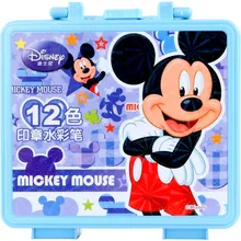 Дисней с печатью мультфильм фломастеры Микки Минни писчая, для рисования поставки Микки Маус фломастеры детский праздничный подарок