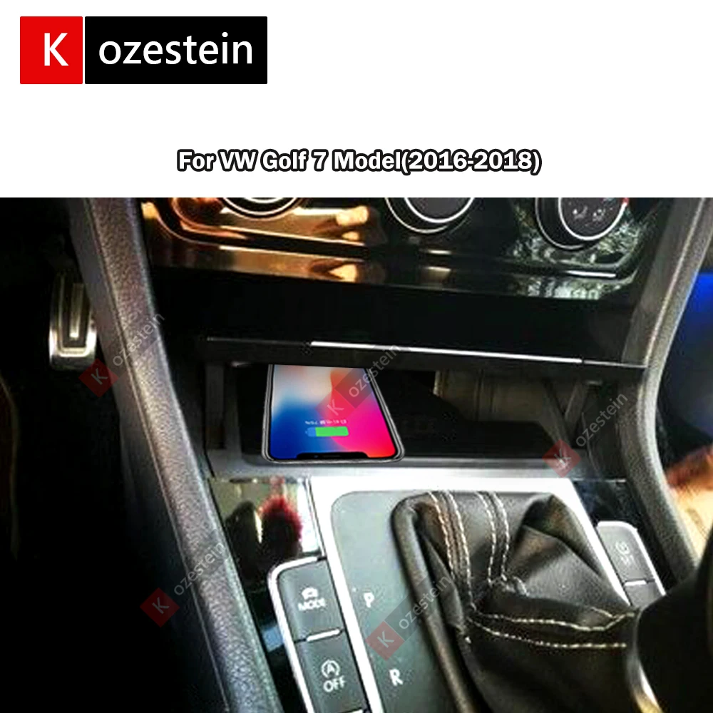 Беспроводное зарядное устройство Qi мобильный телефон беспроводное для VW MK7 Golf 7