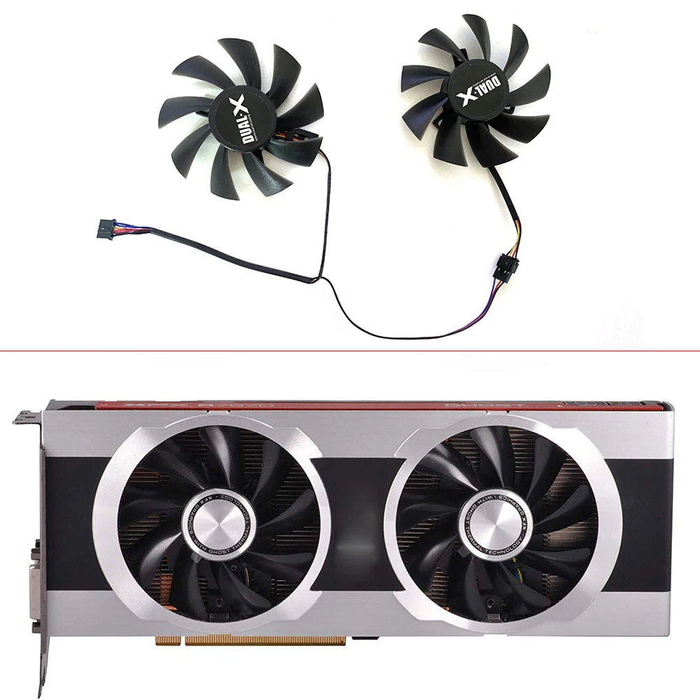 2pcs FDC10U12S9-C FD9015U12S 4PIN 85MM HD 7970 GPU FAN For XFX HD7950 FX-797A-TDF AMD Radeon HD7970 Graphics Video Card Cooler | Компьютеры